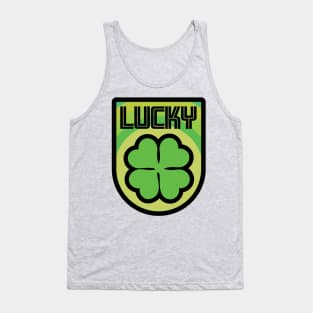 lucky irish St Patricks day celebration shamrock badge Tank Top